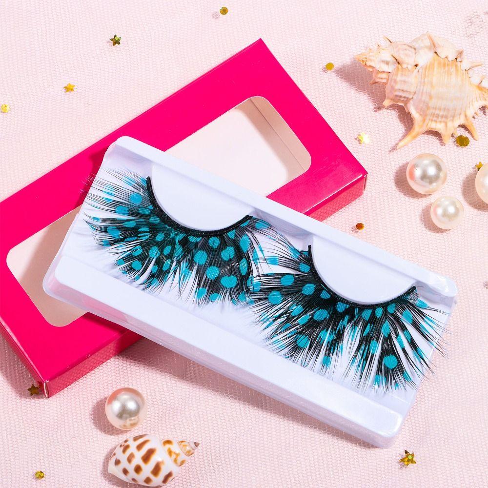 Extra Long Feather Eyelashes Feather False Lashes for Masquerade/Party/Anime Cosplay