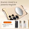 Bezelless Plating Plain Skin Metal Rotating Magnetic Ring Holder Case For Samsung S25 Ultra Galaxy S24 Ultra Protect Cover