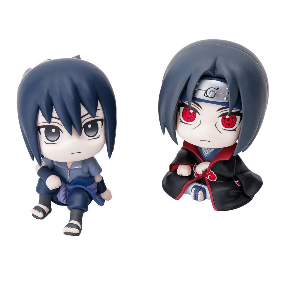 Naruto Anime Figure Naruto Kakashi Action Figure Q Version Kawaii Sasuke Itachi Figurine Car Decoration Collection Model Toy
