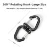 Outdoor 360-degree Rotating Hook, Camping Double-head Backpack Hook, Portable S-hook, Multi-functional Mini Climbing Hook