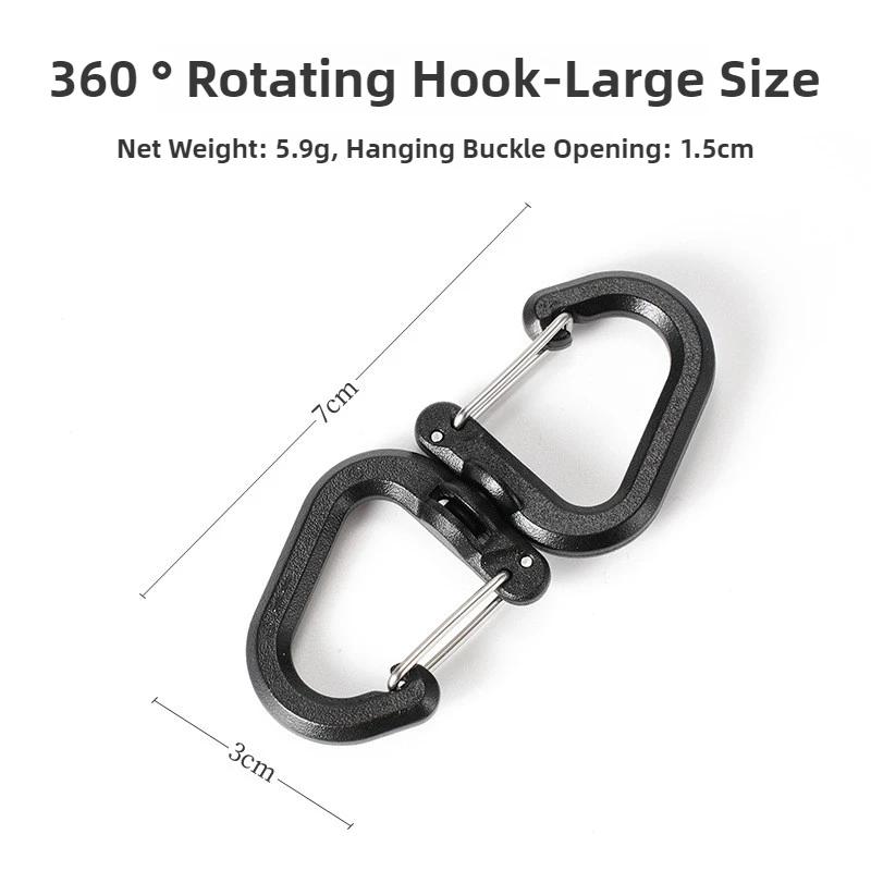 Outdoor 360-degree Rotating Hook, Camping Double-head Backpack Hook, Portable S-hook, Multi-functional Mini Climbing Hook