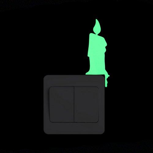 Switch Decoration Luminous Stickers Kids Room Wall Laptop Fridge Desk Car Home Decor Vinyl Decal Car/Fairy/Moon Stars/Bulb/Dog..