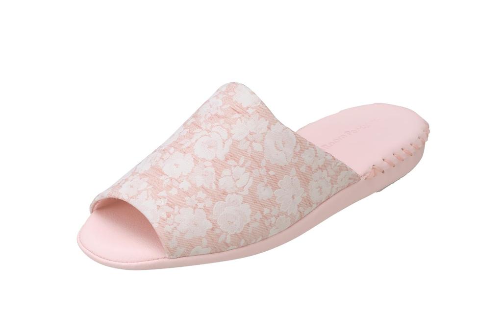 Pansy 9418 Jacquard Floral Indoor Size L Women's Shoes, Pink,