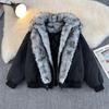 Polar Wolf King Men's Thick Fur Collar Cotton Jacket - Warm, Loose, Versatile, Trendy Coat
