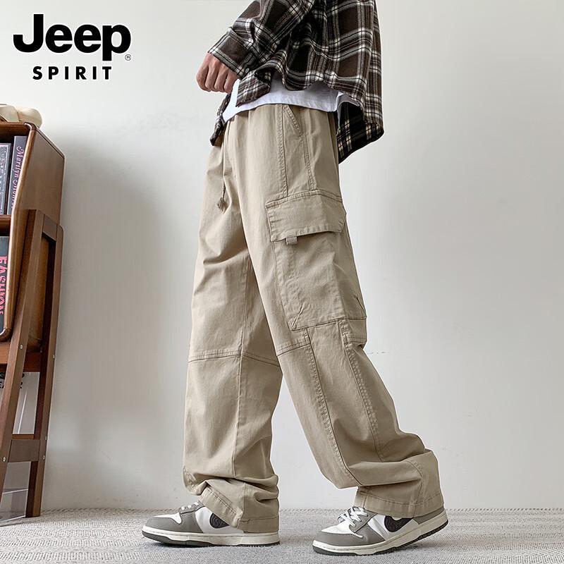 JEEP SPIRIT Men's Loose Straight Cargo Pants