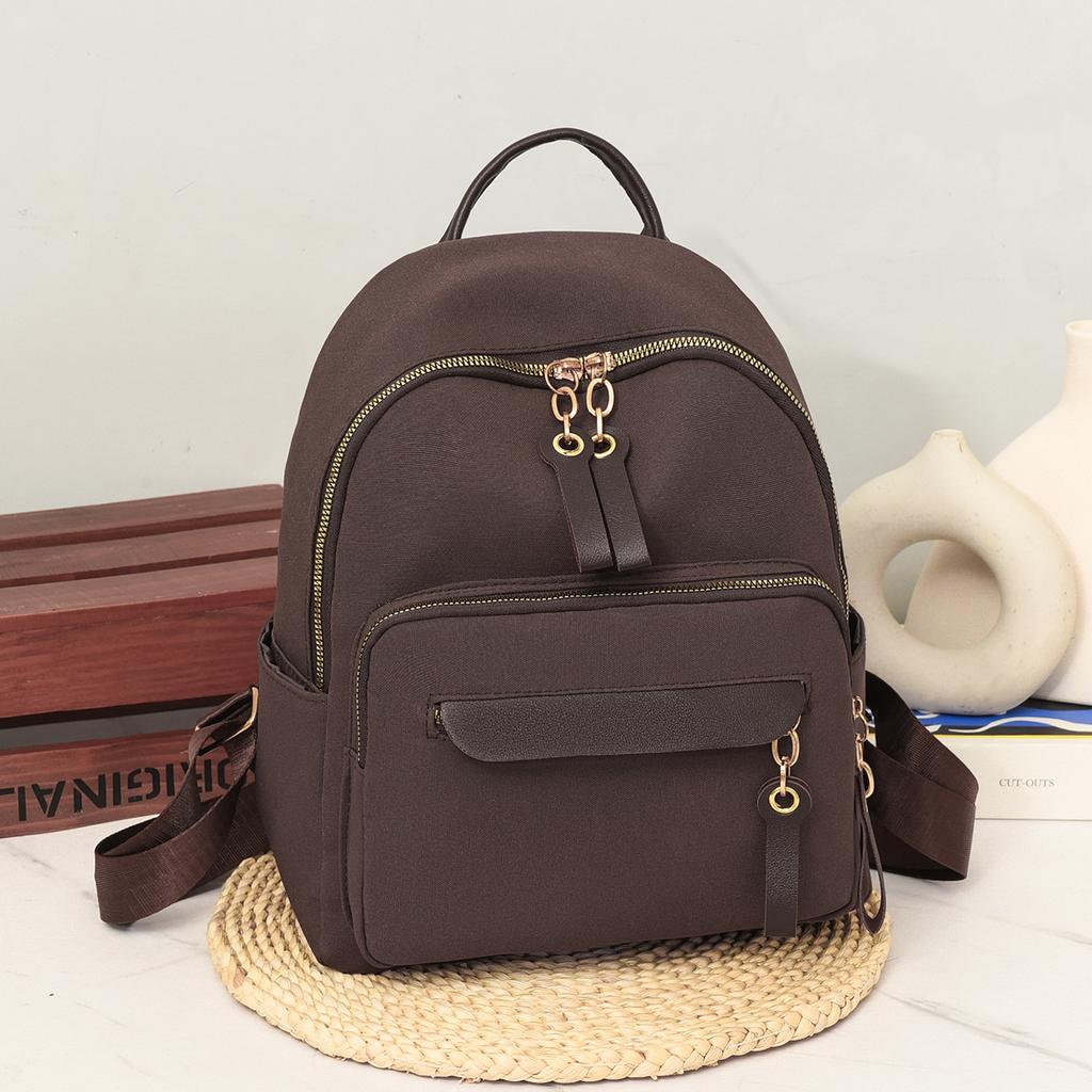 Oxford Backpack Women's Travel Backpack Large Capacity Color Block Student Schoolbag