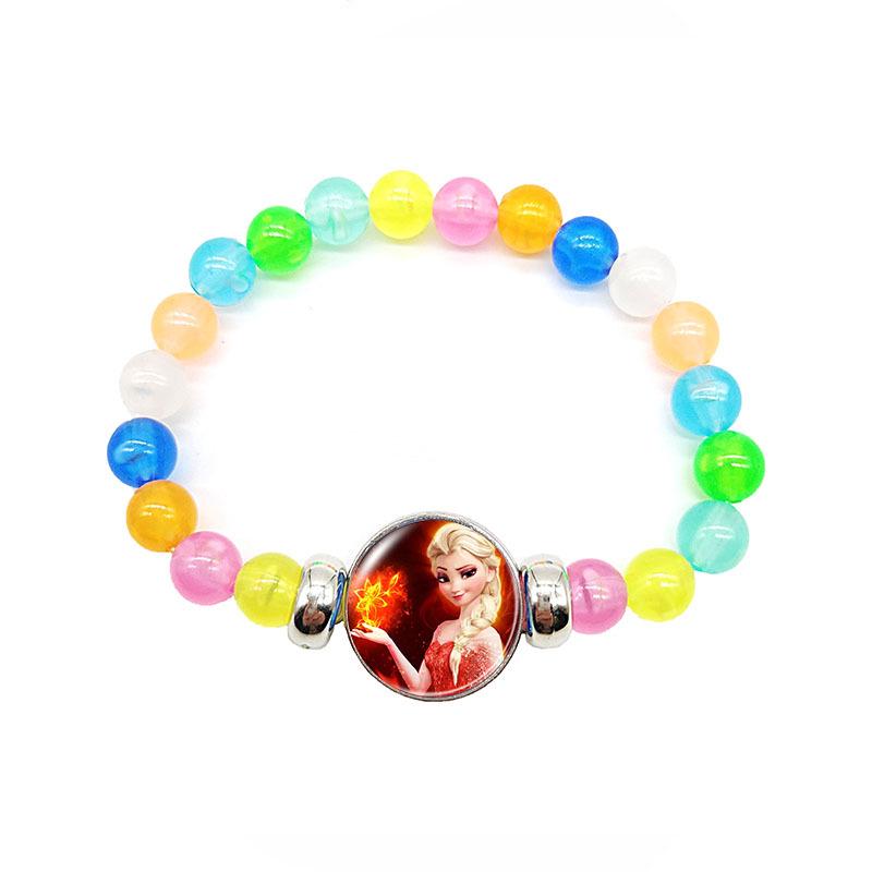 Frozen Princess Elsa Rainbow Beaded Retractable Children's Bracelet