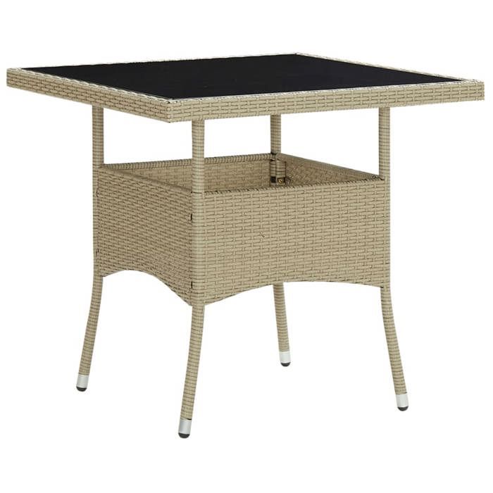 VidaXL Mobilier à Dîner de Jardin 3 pcs Ensemble de Salle à Manger d'Extérieur Mobilier de Patio Terrasse Beige Résine 3058310