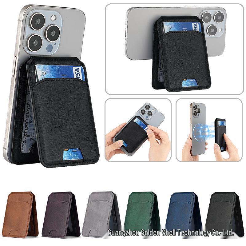 Magsafe-Compatible Magnetic Card Holder and Phone Snap-in Case