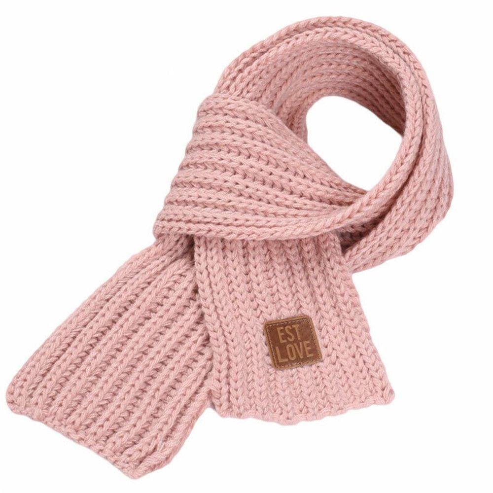 Winter Knitted Scarf   Boy Girl Warm Scarf Knitting Wool Children Neck Warmer Wrap Outdoor Windproof Scarves