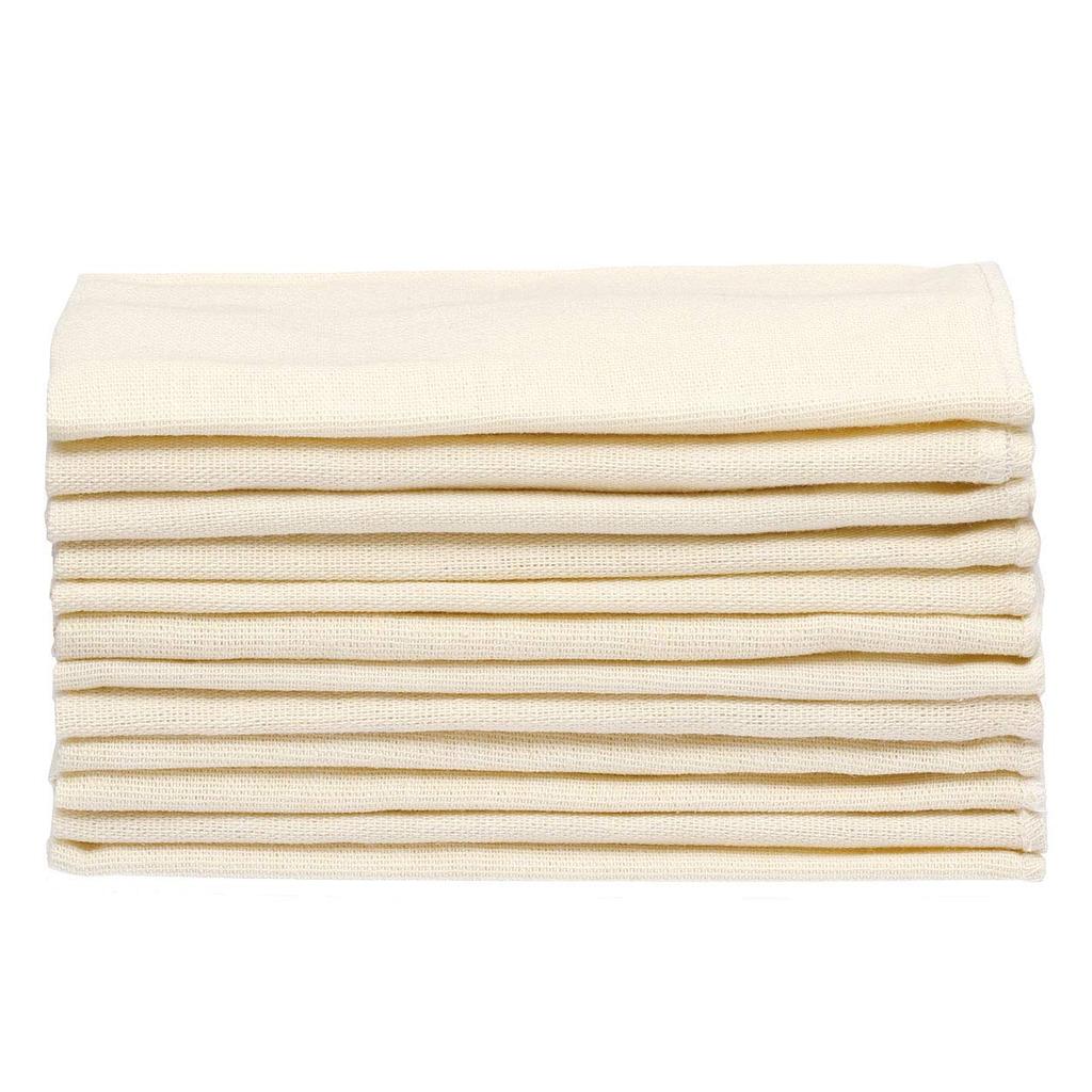 MUJI Cotton Blend Natural 40cm Wide x 40cm MCB35A7A Dishcloths, 12-Piece Set, Color, Approx. Deep,