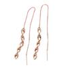 Purple Gold Shiny Earphones Women'S Plated Rose Gold Exquisite Long Earrings Trend