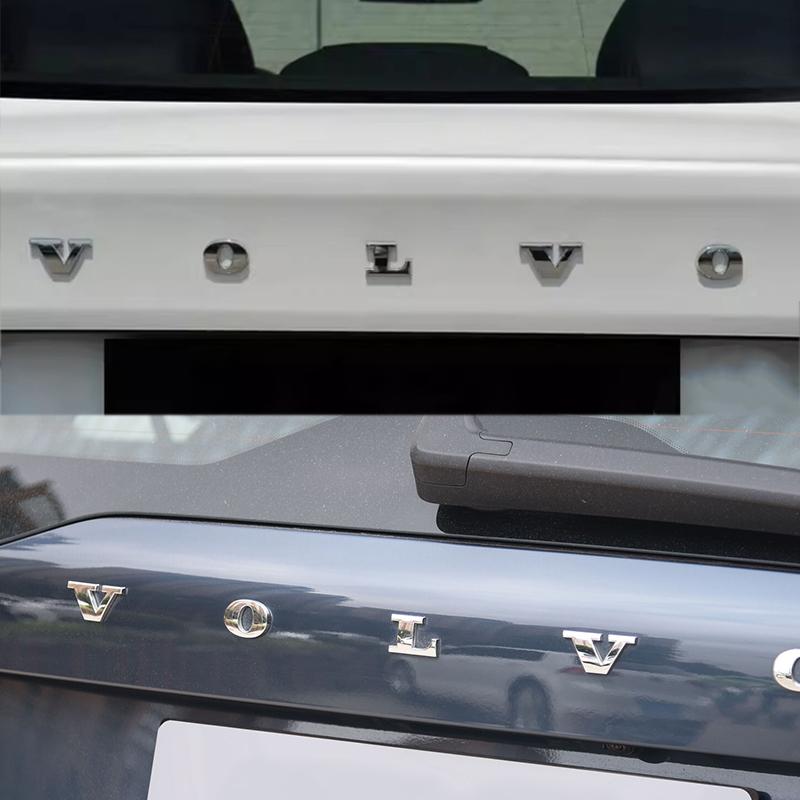 Volvo Logo Buchstabenabzeichen Auto Kofferraum ABS Aufkleber Volvo XC90 V90 V60 XC60 V40 EC40 EX40 S80 S60 S90 C40 XC40 V70 XC70 C30 C70