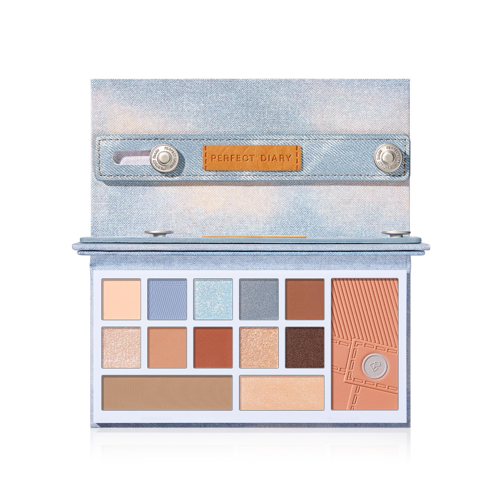 

PERFECT DIARY Denim Designer Eyes & Cheek Palette (01 Warm Orange)