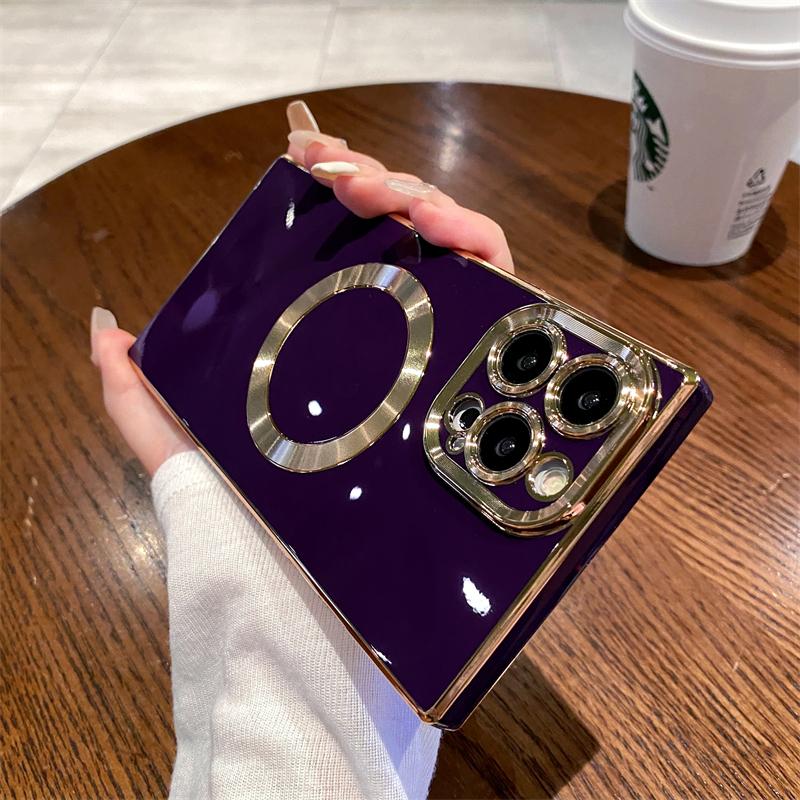 

Роскошный чехол Magsafe с магнитным покрытием для iPhone 16 Pro Max 1514 13 12 11 Plus с беспроводной зарядкой, мягкий противоударный чехол For iPhone 13