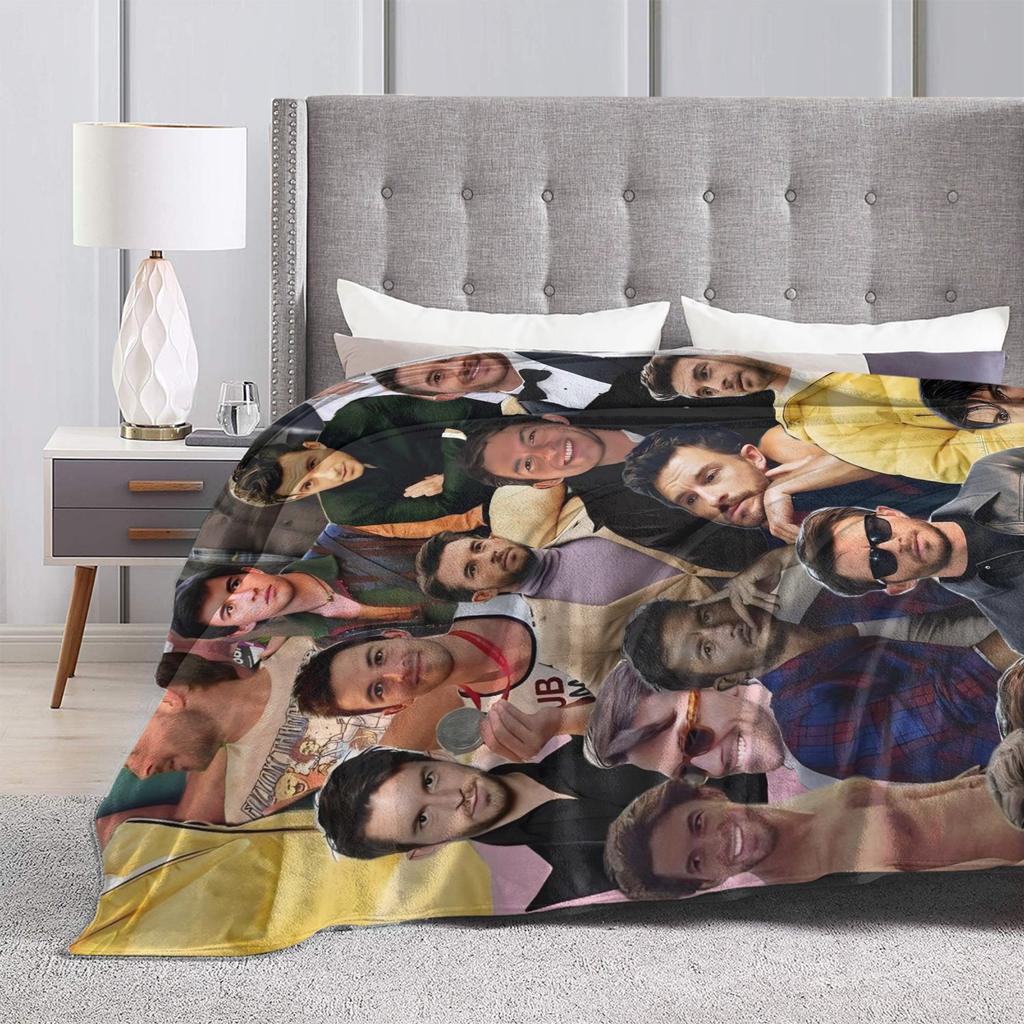 Jonathan Bailey Flannel Blanket  Warm Soft Throw Blanket for Living Room Picnic Print Bedspread Sofa Bed Cover