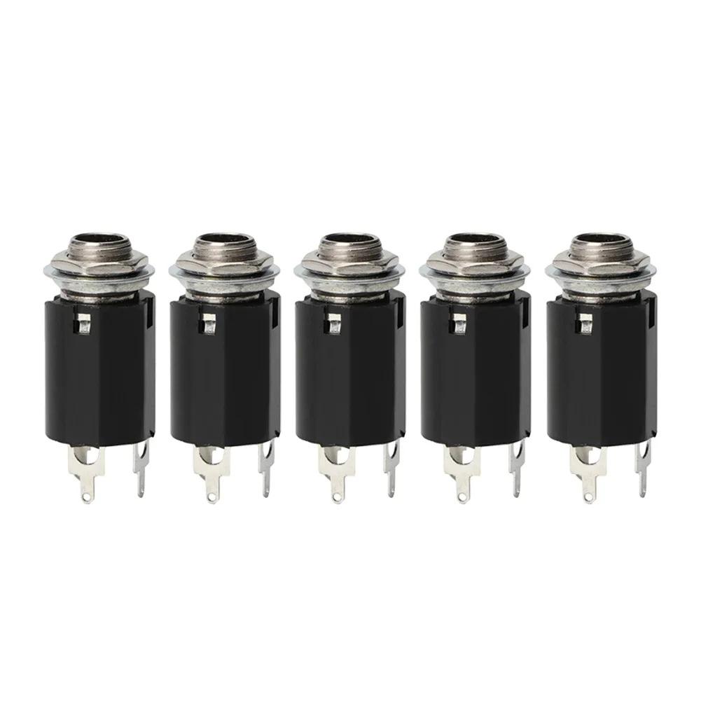 Guitar EQ Jack Socket 6.35mm Plug/Jack Pickup Input/Output Solderable Wires