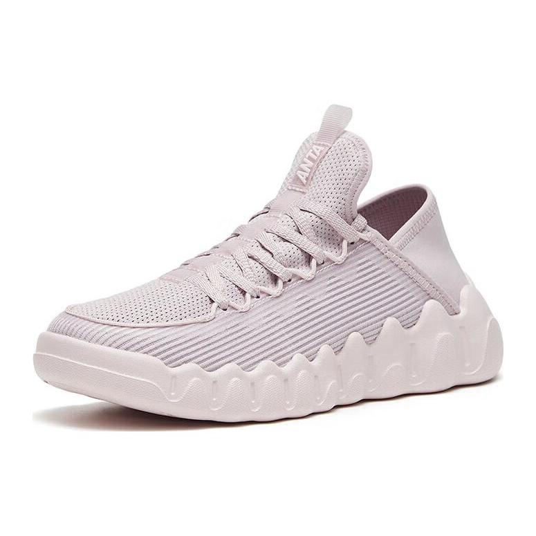 Anta Breathable Abrasion Resistant Cushioning Low Top Casual Shoes Women's Healing Powder 122326602-3