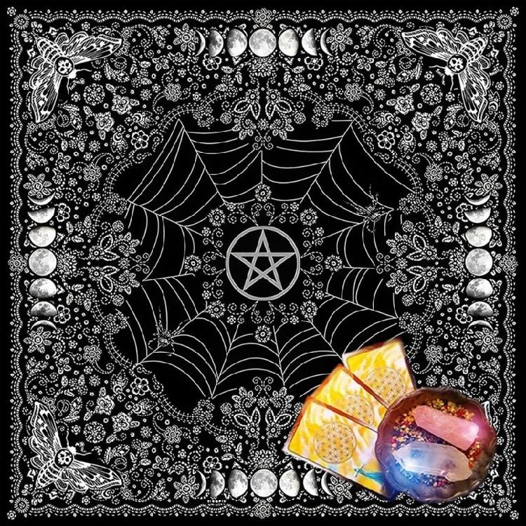 Moon Flower Star Astrology Tablecloth Tarots Divinations Tablecloth Altars Cloth Divinations Board Game Accessories