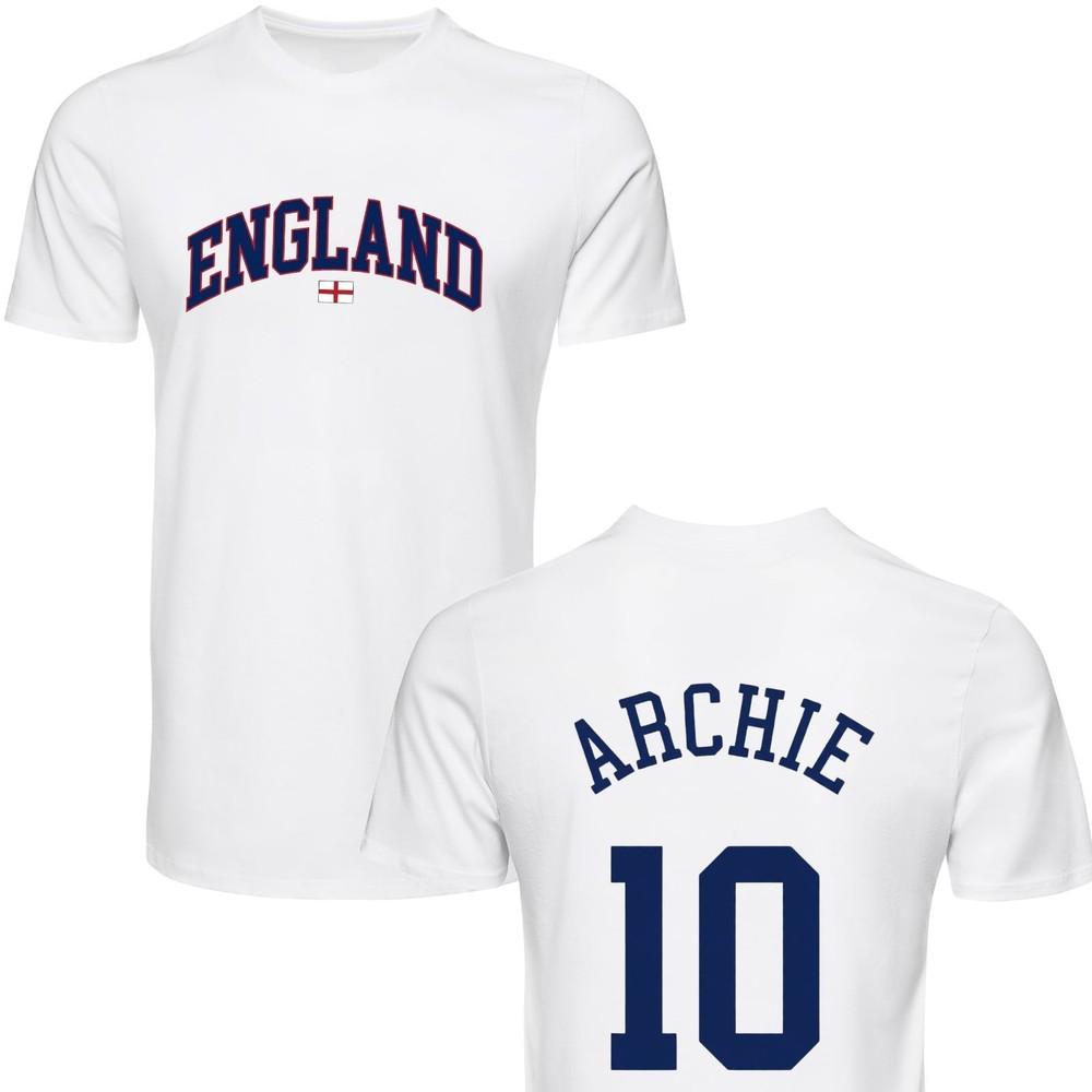 England Football Tshirt Personalised Custom Name Age Number Kid Adult Tee Top 2XL