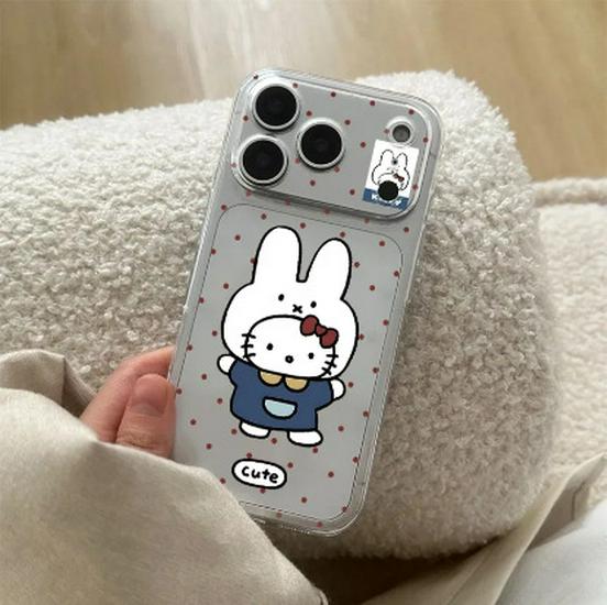 Miffy Rabbit Head Transparent Case for Apple 17ProMax, 14, 15, 16, 14Pro, XS - Cute Design with Precise Cutouts Apple 12 Mini