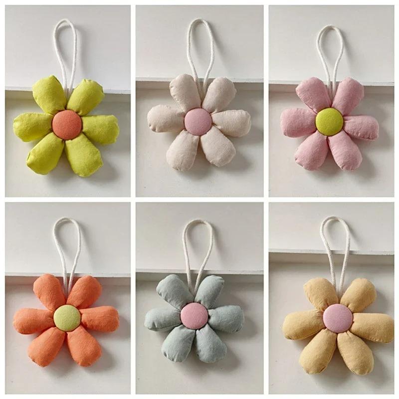 Schöner Candy Stoffblumen Schlüsselanhänger Niedliche Blume Form Schlüsselanhänger Mädchen Rucksack Anhänger Taschen Mode Dekoration Zubehör