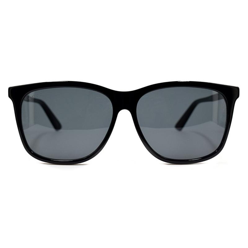 GUCCI Wise and Enterprising Plate Frame Butterfly Sunglasses Men's Black