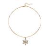 Flower Necklace New Alloy Jewelry Pendant Versatile Simple Niche High-end Jewelry Accessories Women