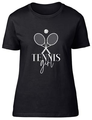 Tennis Girl Womens T-Shirt Serve Ace Volley Ladies Gift Tee