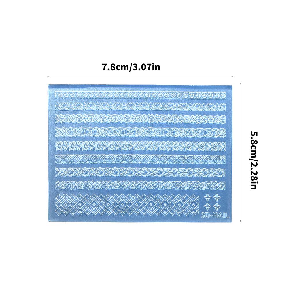 Silicone Carved Molds DIY Nail Art Tools Handmade Craft Supplies for 3D Nail Art Creation and Versatile Decoration Use