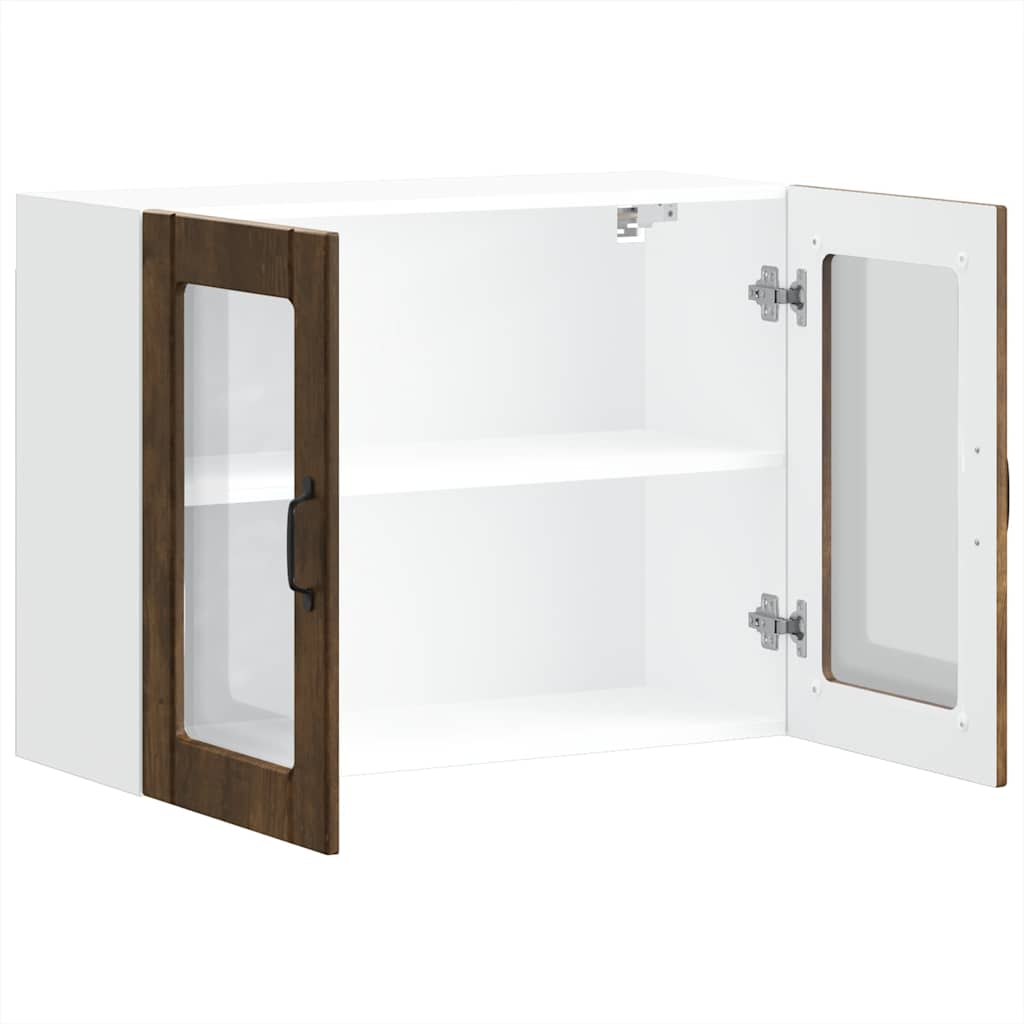 Kitchen Wall Cabinet with Doors, Lucca, Smoked Oak