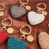 Pendant Interior Accessories Metal Love Heart Keychain Crystal Keyring Key Ring Keys Holder