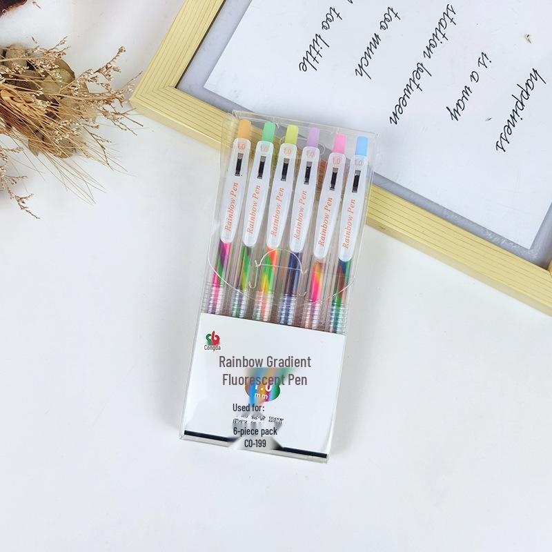 

Gradient Rainbow Heart Click Pen - Cute, Color-Changing, Perfect for Journals and Studying Bullet Tip 1.0mm