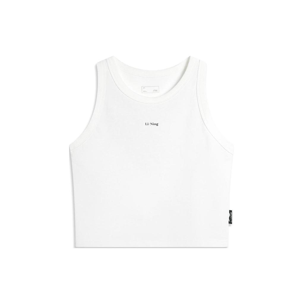 Li-Ning Weekend Youth Color Blocked Knitted Tank Top Women Tops Off-White AVSU492-9