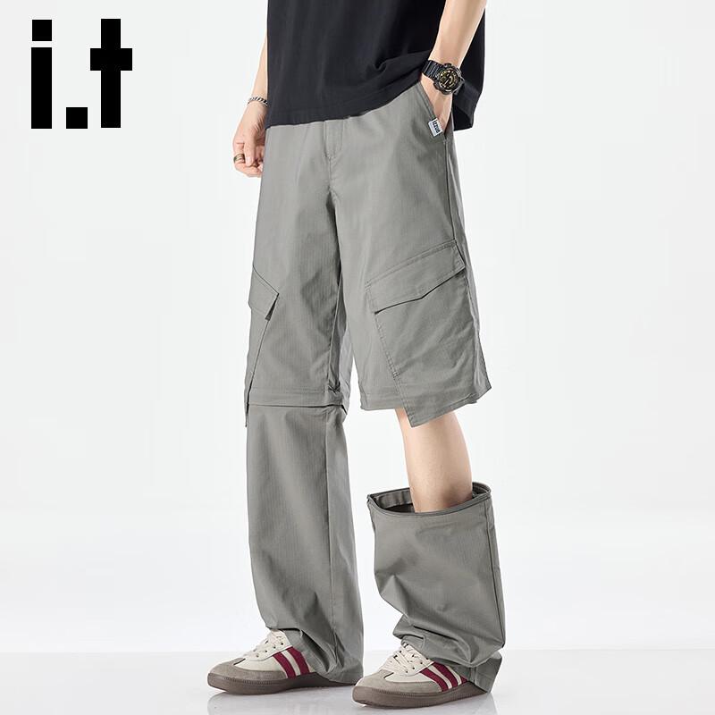 

izzue it Мужские повседневные брюки с отстегивающимися штанинами и прямым кроем 3XL