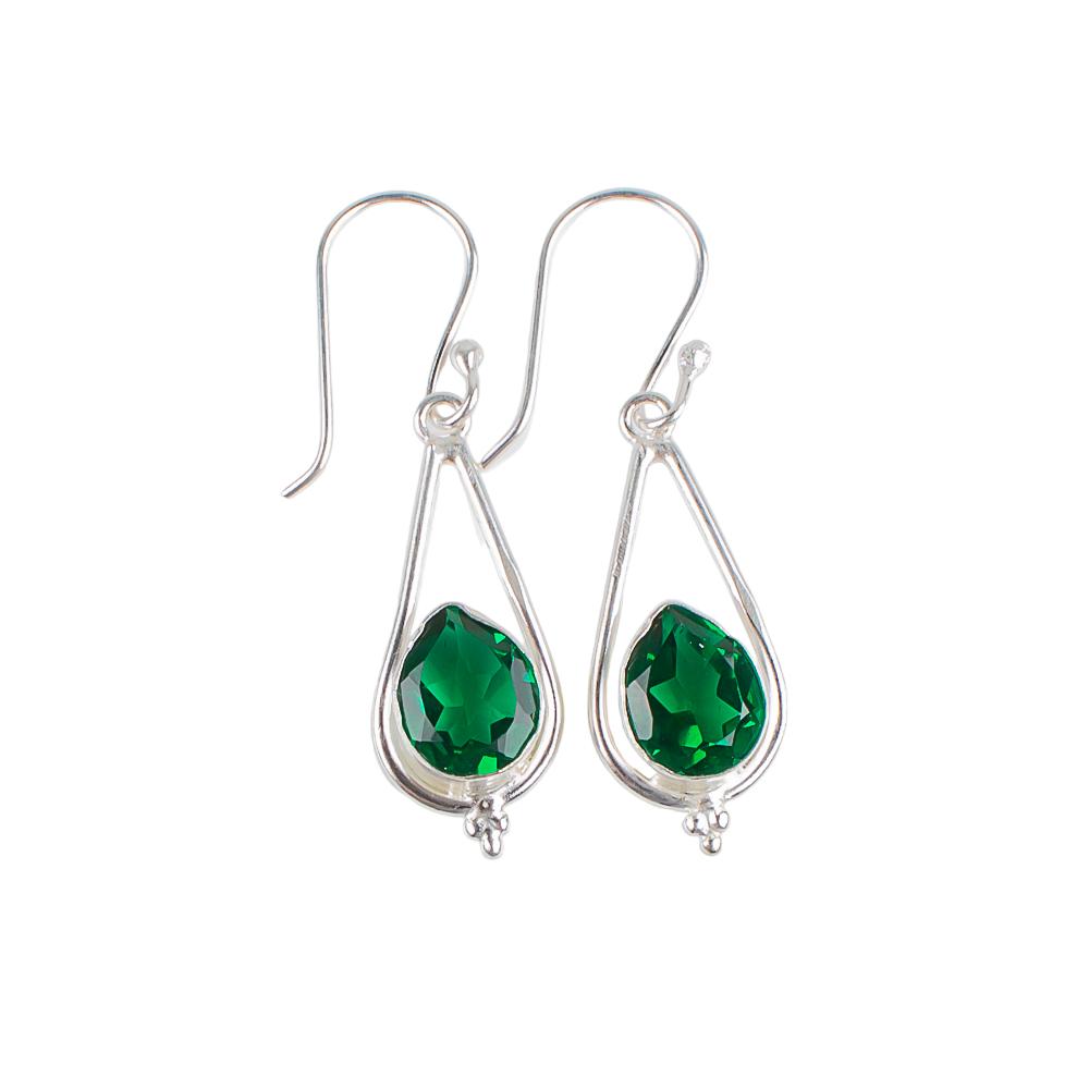Chrome Diopside Gemstone 925 Sterling Silver Jewelry Handmade Women Earrings EE-14-2