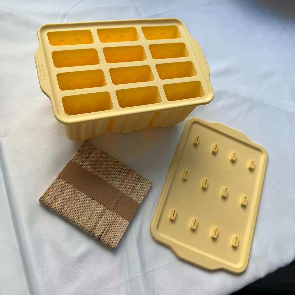 1pc Silicone Ice Pop Maker Mold with Non-Stick Easy Pull Lever , Central Lever Release System , Heavy Duty Silicone Freezer Safe Ice Cream