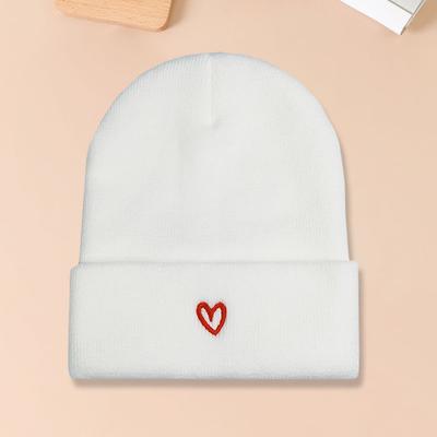 Liebe Besticktes Design Strickmütze Für Paar Vielseitige Wärme Mütze Für Männer und Frauen Herbst und Winter Geeignet Zum Verschenken