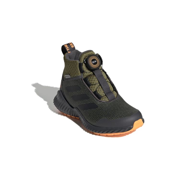Adidas Fortatrail Kulatá špička Šněrovací Protiskluzové Středně vysoké Dětské Běžecké Boty Dětské Běžecké Boty Černá Zelená G27562