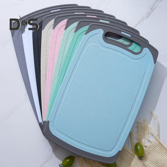 Double-sided Cutting Board Vegetable Meat Chopping Board with Grooves Easy Grip Handle Non-Slip Kitchen Essential for Foodies And Chefs
