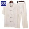 Men's Chinese Style Short-Sleeve Tang Suit Set