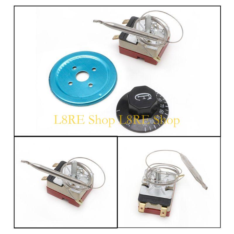 L8RE 250V 16A Temperature Controller 30-110 Celsius Thermostat Knob Capillary Switch