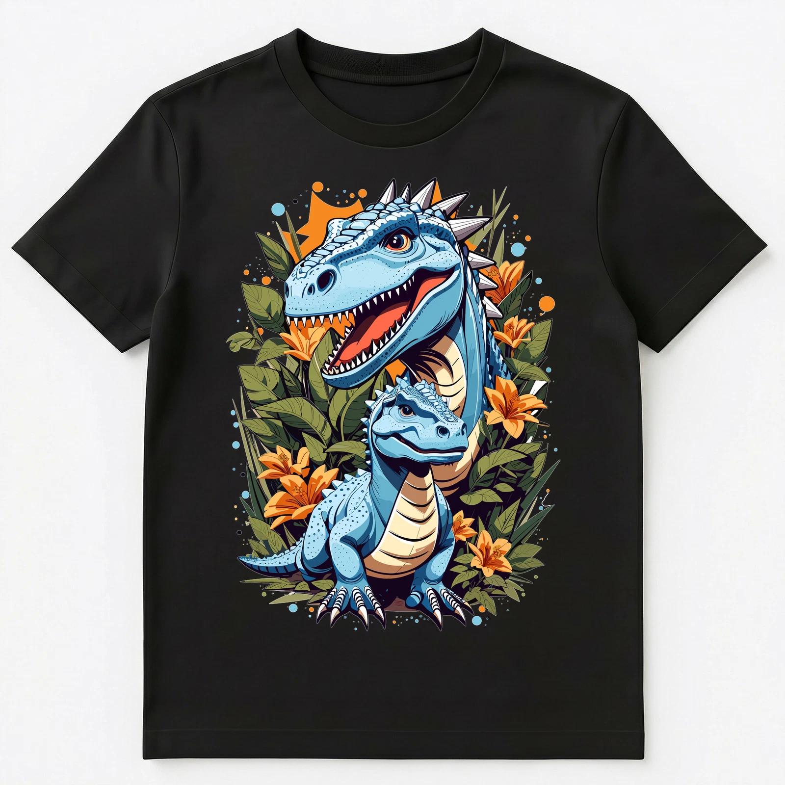 Mamasaur Graphic Design Of A Dinosaur Mom And Her Baby Unisex T-Shirt L