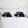 Cartoon Roter LKW Bettwäsche-Set 3-teilig Jungen Mädchen Bettbezug Kissenbezug Kinder Erwachsene Bettdeckenbezug Doppelbett-Set Heimtextilien