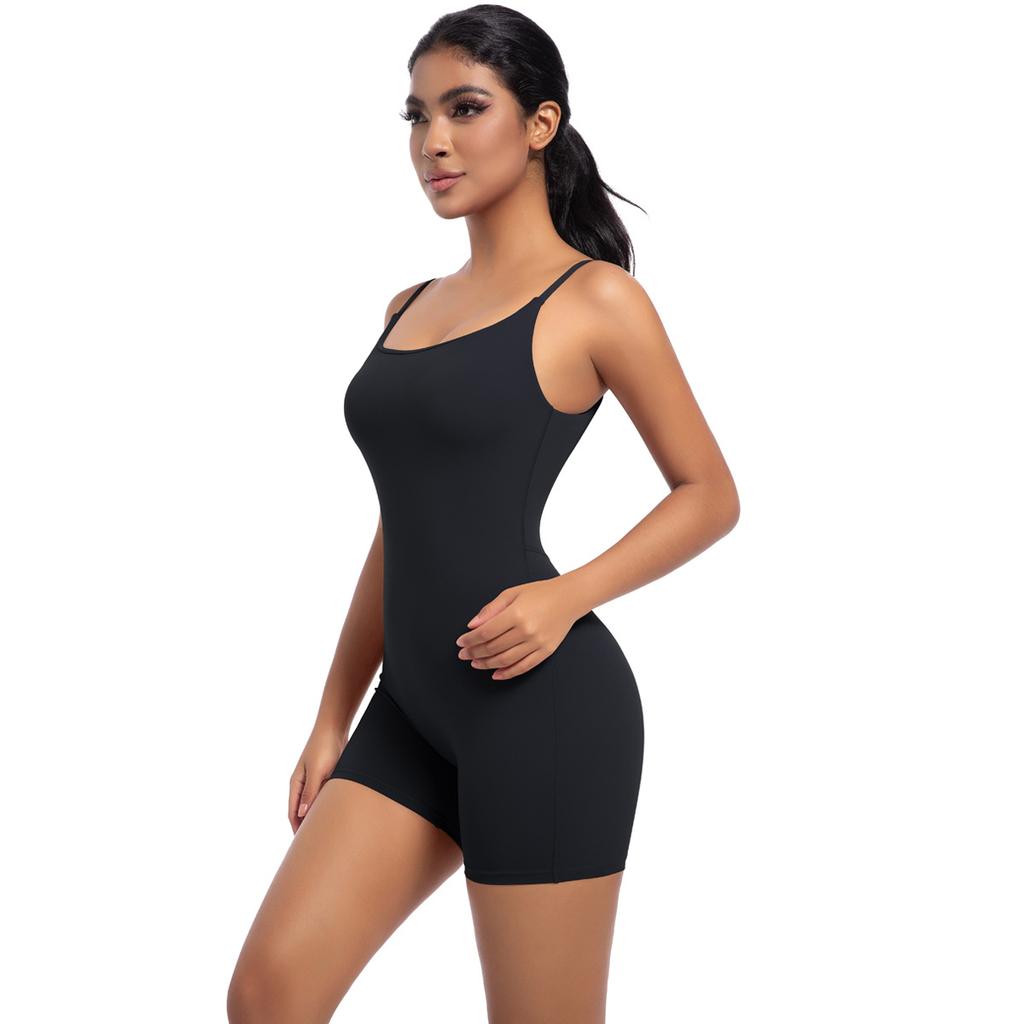 New Spring And Summer Nude Yoga Camisole Jumpsuit For Women's High-intensity Dance Fitness Sports Jumpsuit