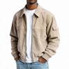 Herren S Vintage Korduroy Freizeit Langarm Tasche Jacke