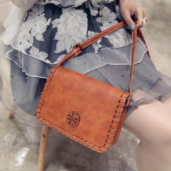 Chic Retro Pu Leather Mini Bag For Women With Stylish And Versatile Shoulder Strap