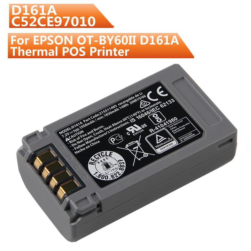 

Абсолютно новая сменная батарея D161A C52CE97010 для термопринтера POS EPSON OT-BY60II D161A 1950 мАч