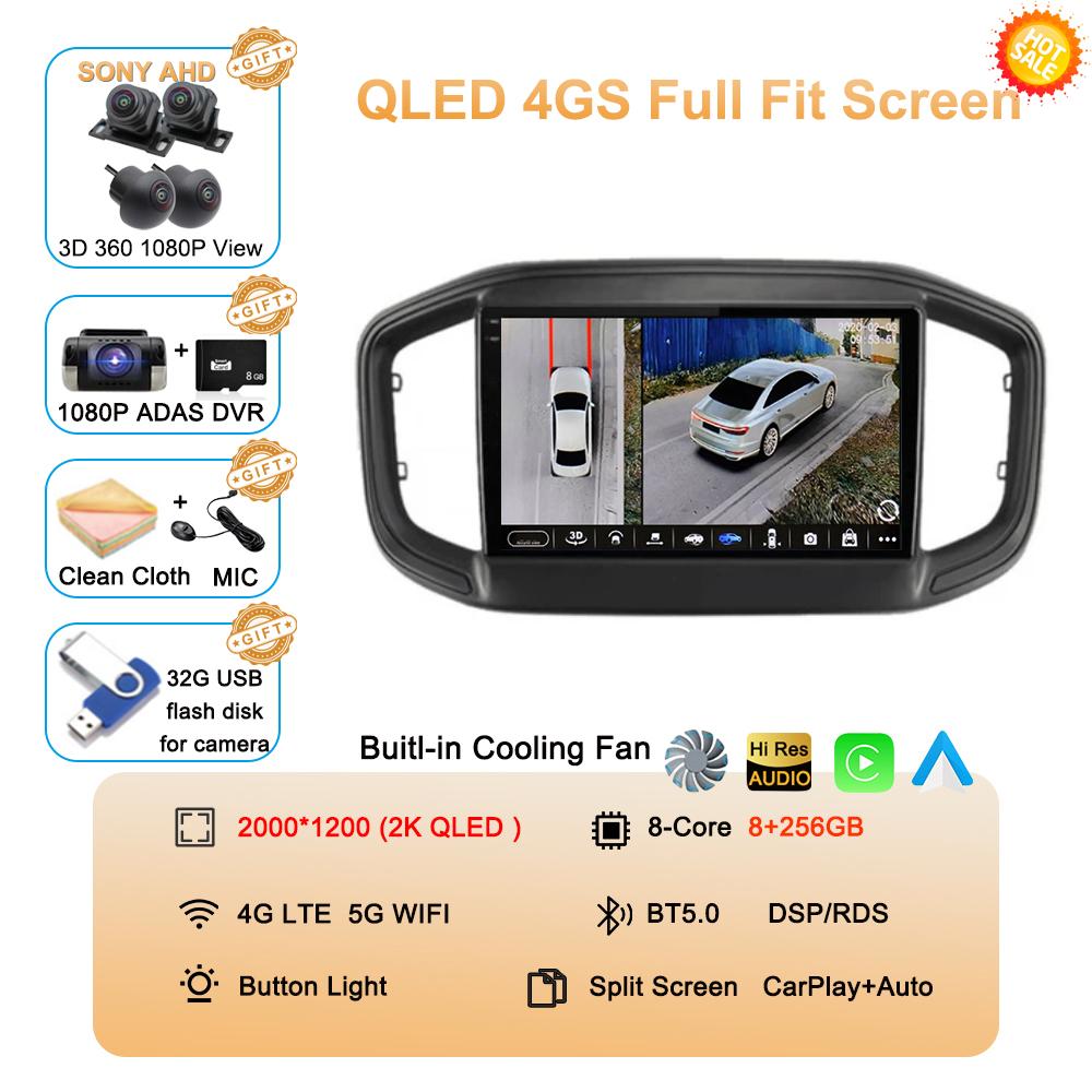 Android 14 Auto Carplay For Fiat Strada 2020 2021 2022 Car Radio Multimedia Video Player GPS Navigation Stereo 360 Camera WIFI