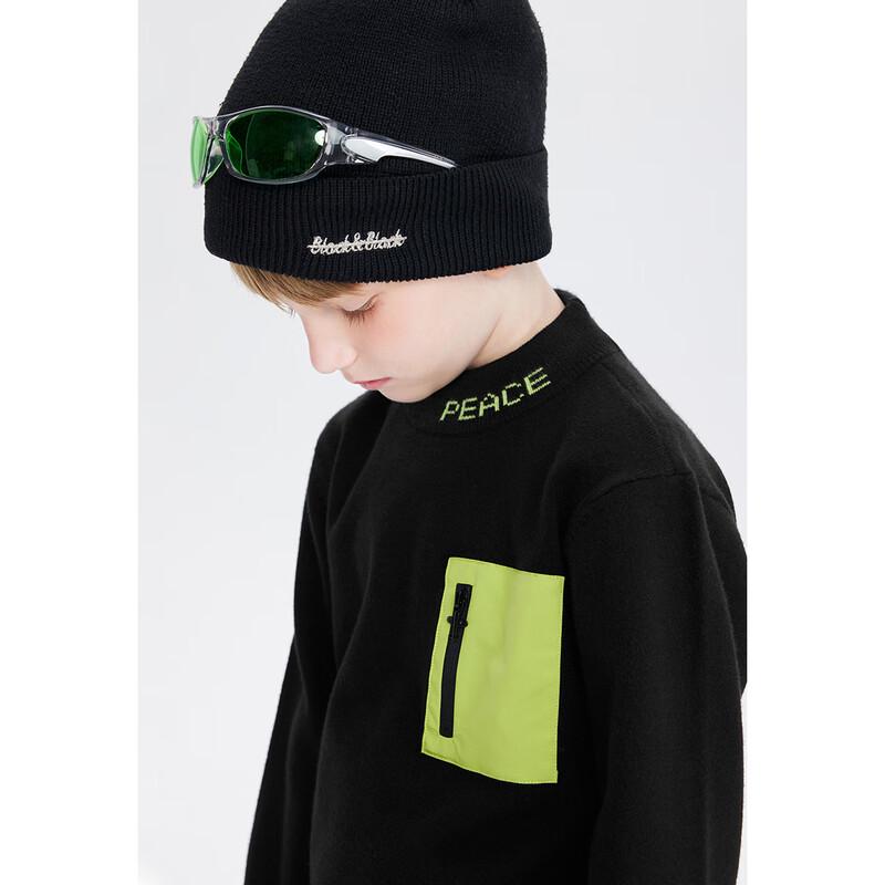 MiniPeace Boys Semi-High Neck Winter Knitted Pullover 140
